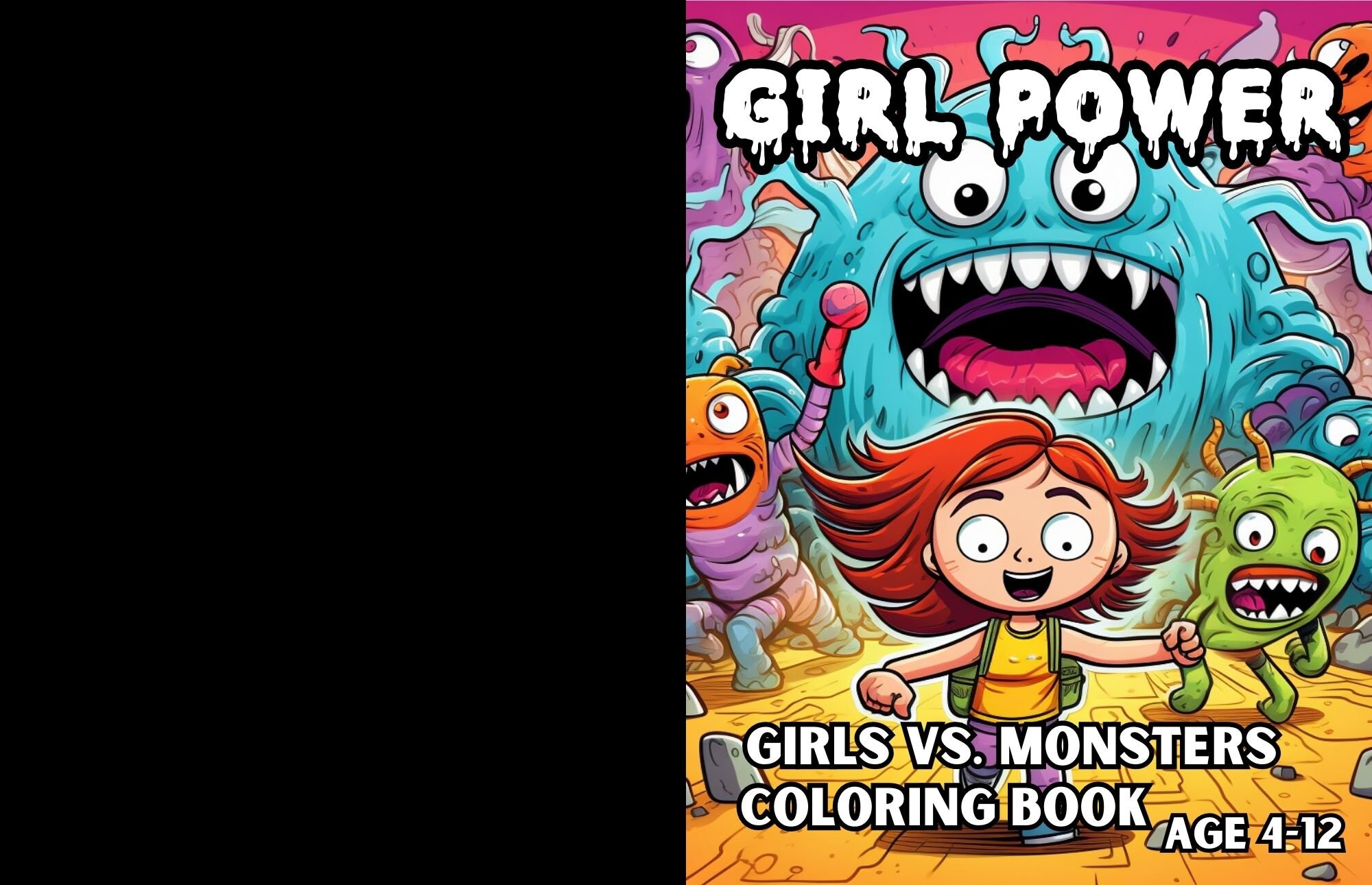 Girl Power "girls Vs. Monsters" Coloring Book for Girls Ages 4-14 ...