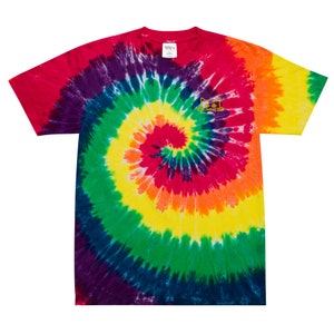 Peeking cat Oversized tie-dye t-shirt tee shirt