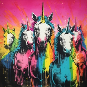Unicorn Color Digital Download Art for Download. We can place this image on any product in our store (*just ask) including matching sets
