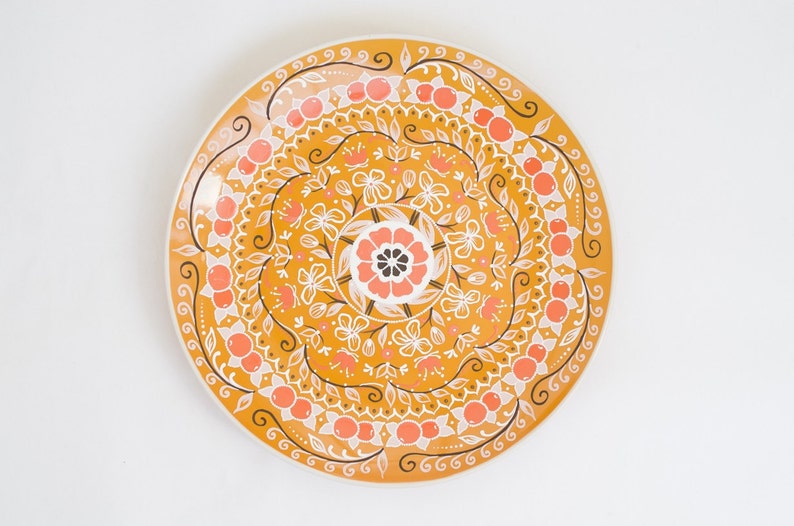 Orange Decorative Plate Fruits Decor Wall Hangings Etsy