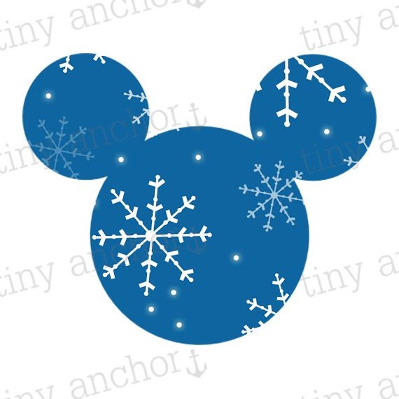 40 OFF Printable Blue And White Snowflakes Mickey Mouse Etsy