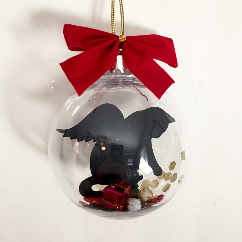 Cat Christmas Ornament Black Cat Christmas Ornament Cat | Etsy