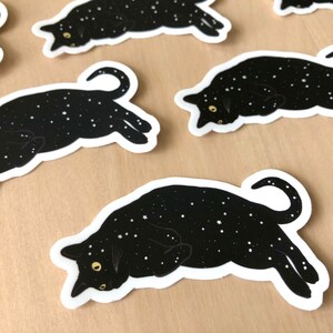 Galaxy Cat Sticker, Cat Decal, Cute Cat Sticker, Black Cat Sticker