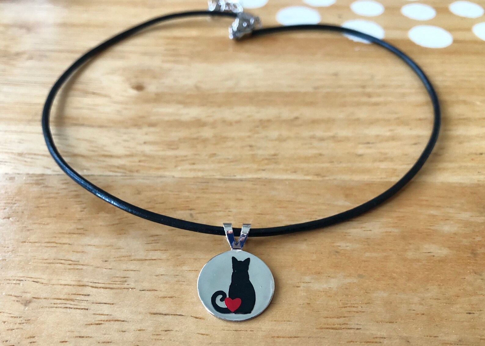 Cat Choker Necklace Cat Lady Choker Black Cat Choker Cat Etsy