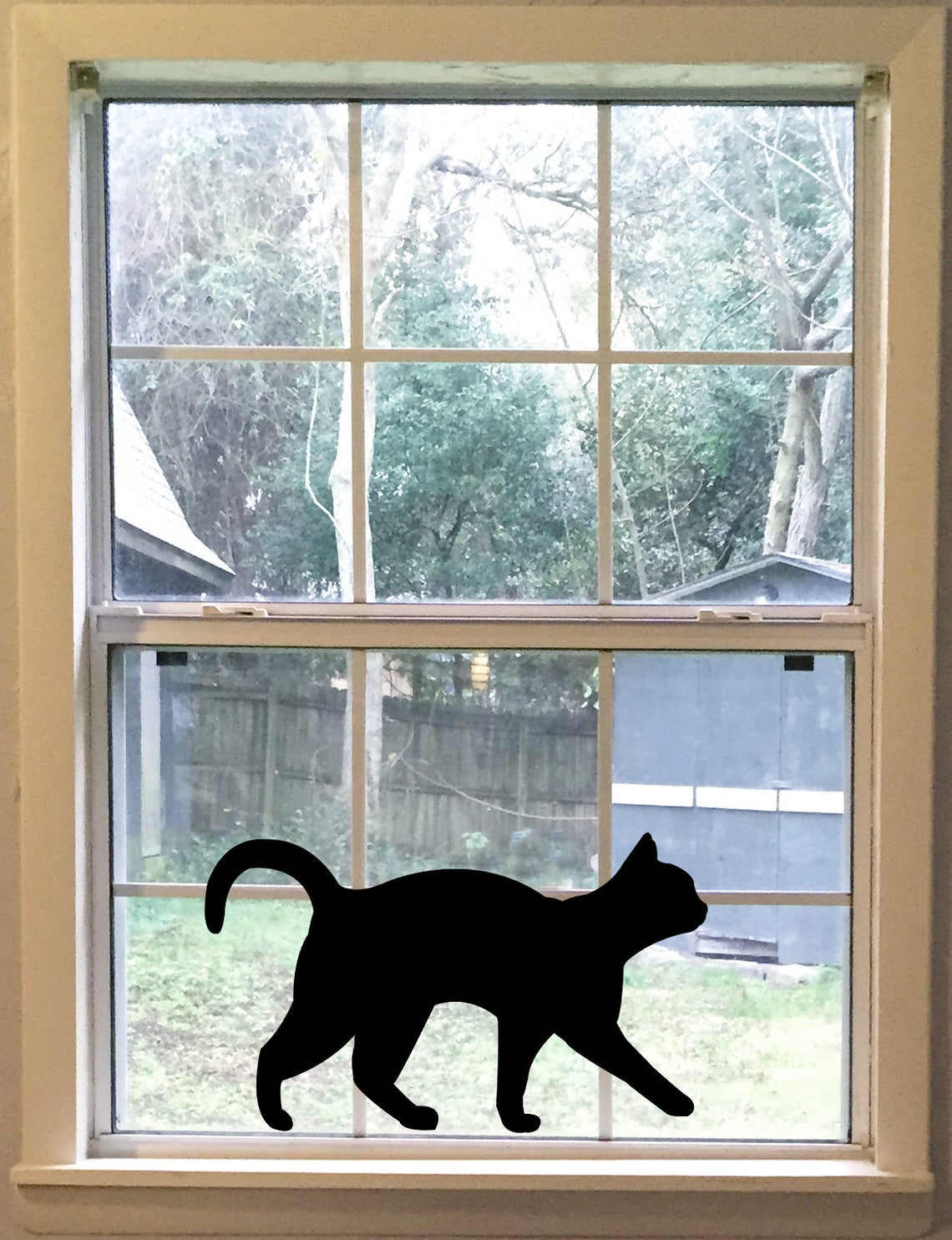 Large Cat Wall Decal Large Walking Black Cat Silhouette Vinyl Etsy