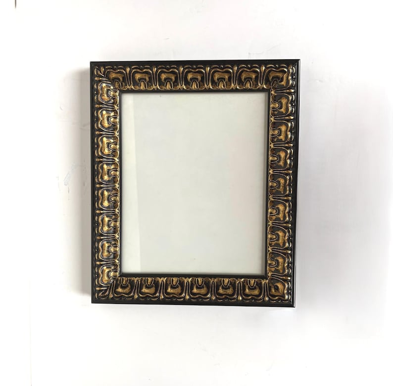 Vintage Frame 8 X 10 Gold Black Artwork Ornate Picture Painting Frame ...