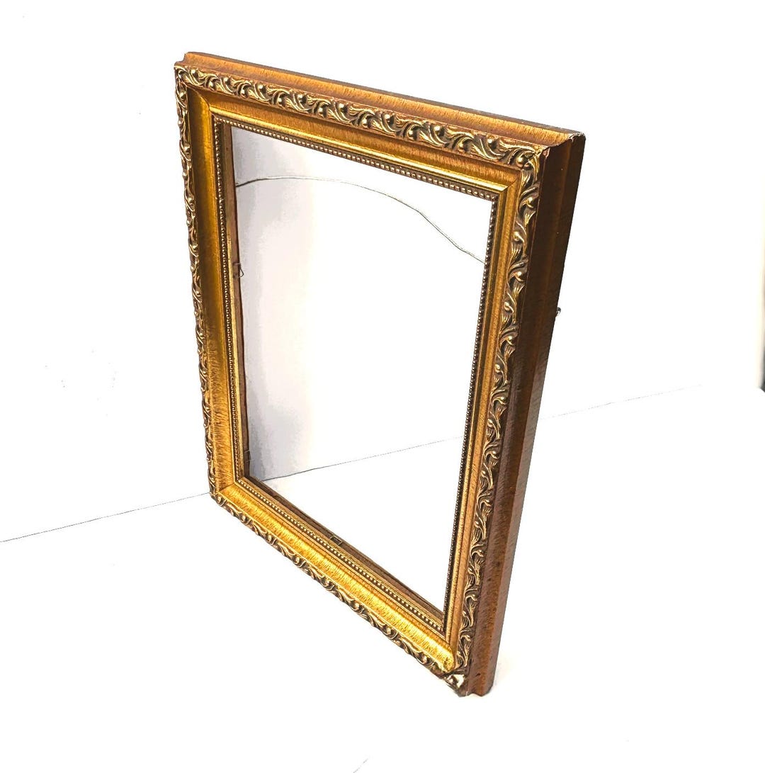 Vintage Gold Frame 8 X 10 for Art Ornate Wood Beaded Inner Liner ...