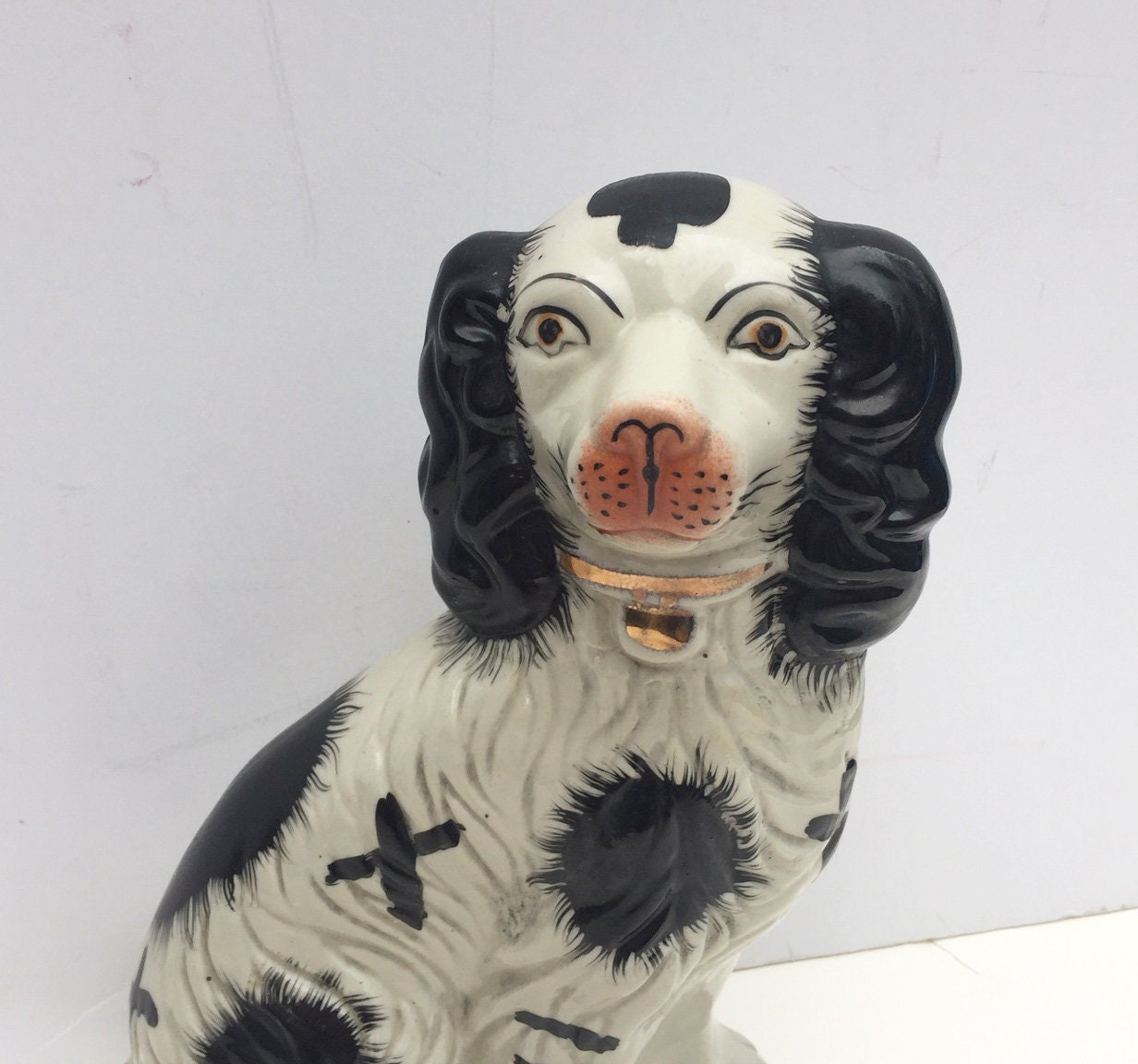 Vintage Staffordshire Dog King Charles 9 Inch H Collectible