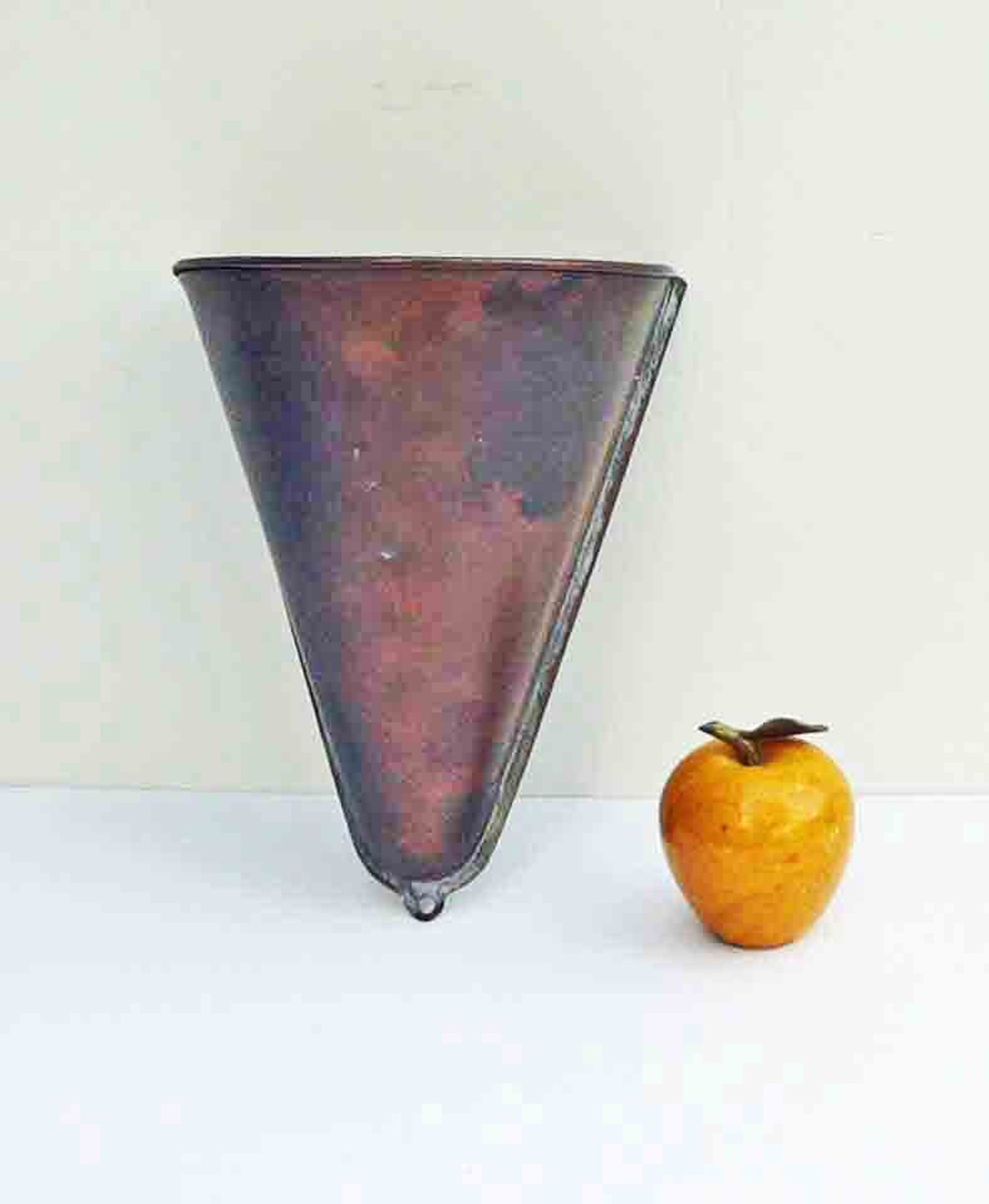 Vintage Copper Sconce Floral Wall Decor Single Pocket Sconce Etsy