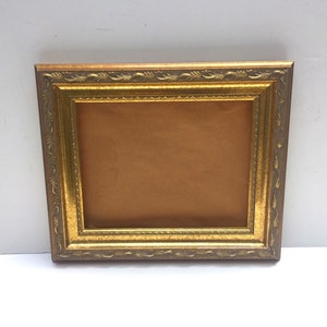 Vintage 8 X 10 Artwork Frame Gold Wood Ornate Picture Frame Art Open ...