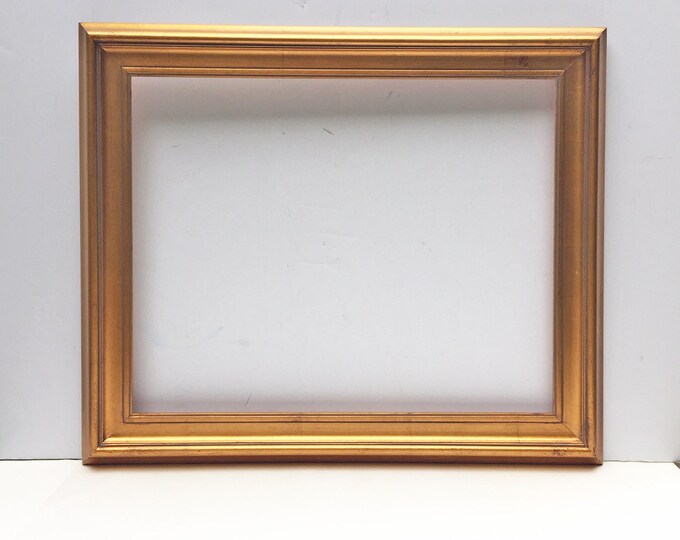 Vintage Gold Wood Frame Smooth Picture Frame 16 X 20 Artwork Canvas