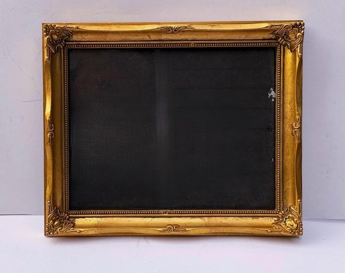 Vintage Gold Ornate Frame 8 X 10 Inner Beaded Molding Detail Corners ...