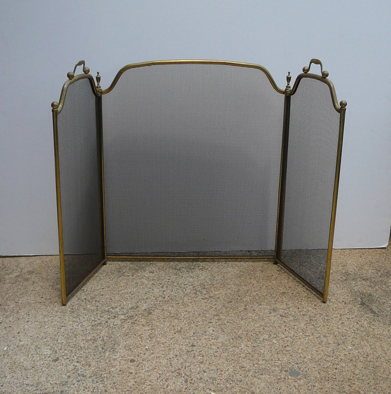 Screens Large Ornate Shabby Chic Aged Grey Metal Firescreen