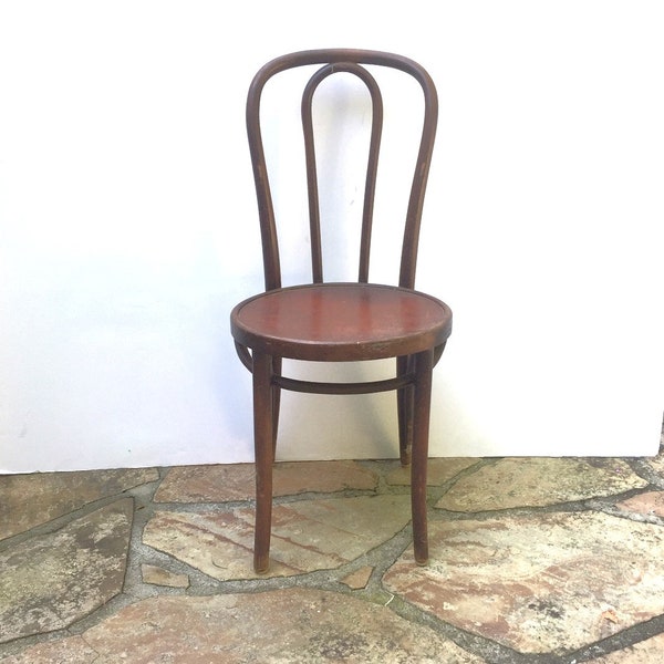 Vintage Bentwood Chair Thonet Style French Cafe Extra Seating Bistro Chair Wood Furniture Dining Parlor Style Boho Chic Decor