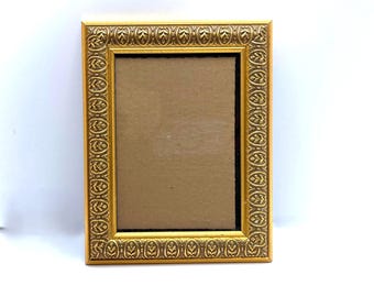 Vintage 8 X 10 Artwork Frame Gold Wood Ornate Picture Frame Art Open ...