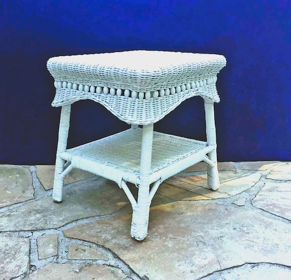Wicker clearance end tables