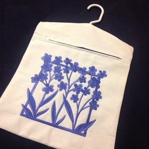 Clothes Pin Bag, embroidered clothes pin bag, embroidered peg bag