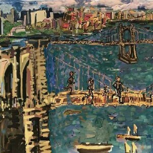 Brooklyn Running Company Brooklyn Bridge Wandbild Druck