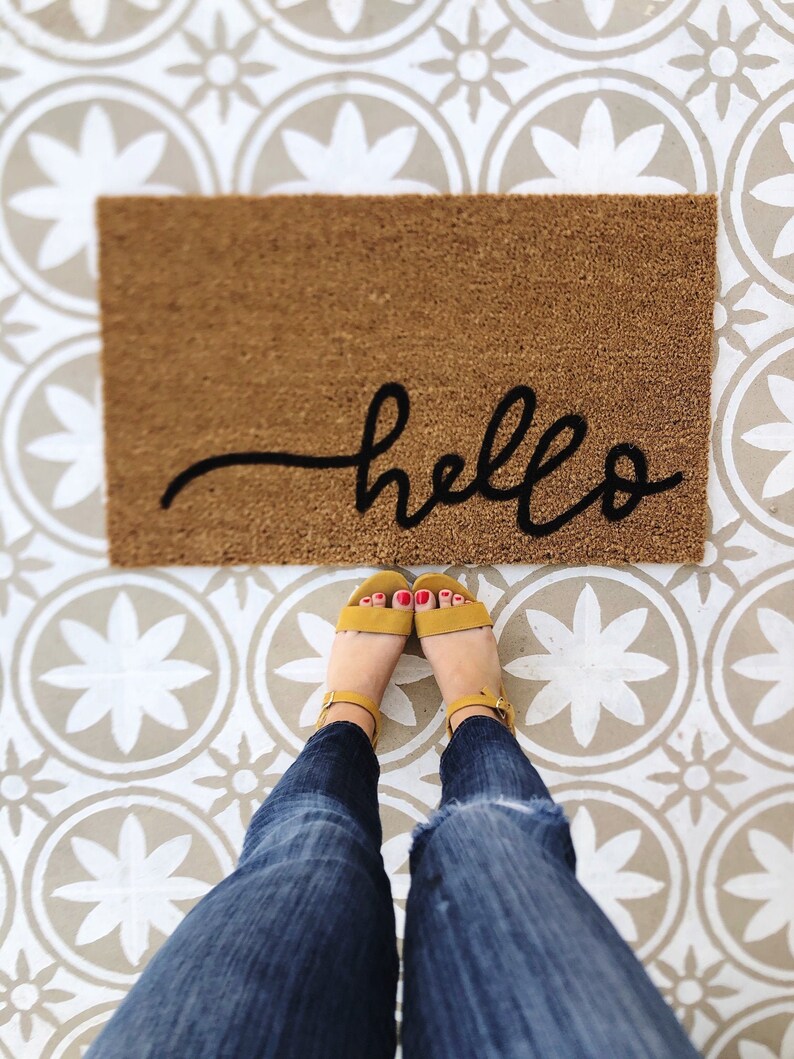 Hola estera / decoración del hogar / hola alfombra de | Etsy