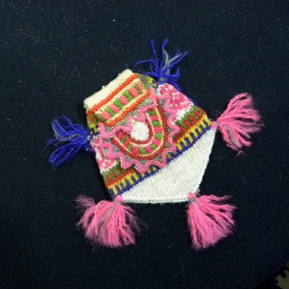 Vintage Wool Coin Purse Peru, Andes Indian, Knitt… - image 3