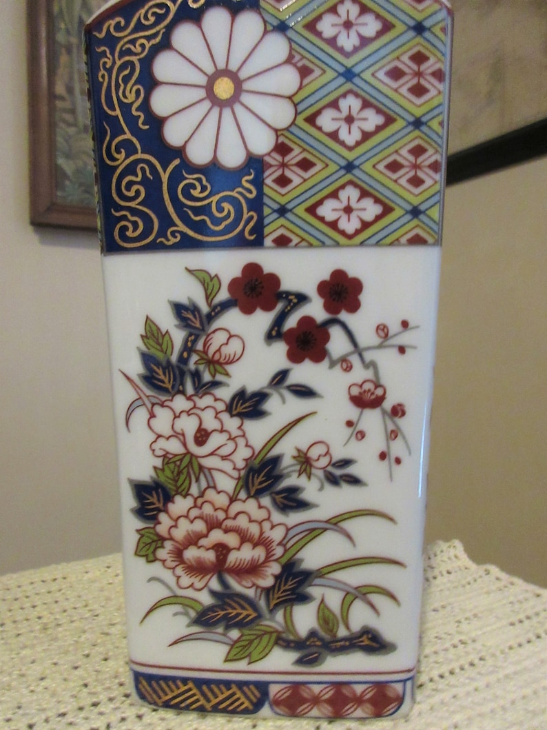 Vintage Imari Empress Vase Chinese MidCentury Imports Flower Etsy