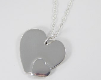 Heart Necklace. Fine Silver Heart Necklace. PMC. Precious Metal Clay. Heart Pendant. Fine Silver Necklace. Silver Heart. Silver Necklace.