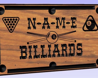 Billiards Name Board DXF File