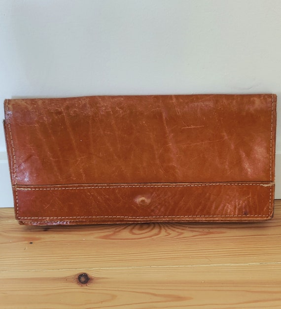 Vintage Real Leather Envelope Bag - image 1