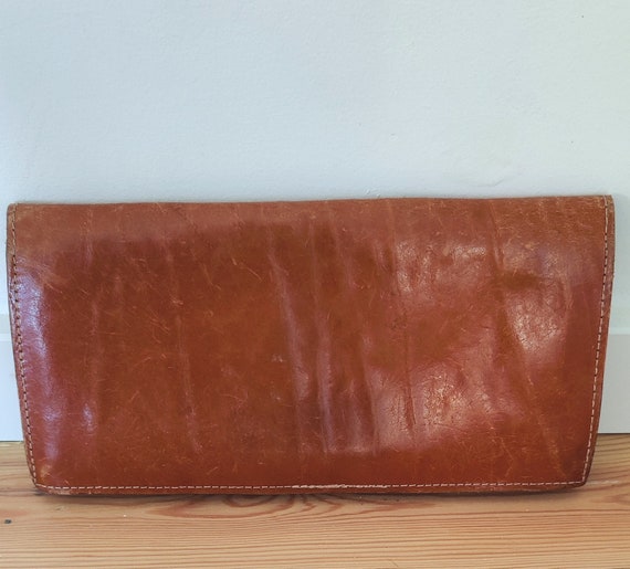 Vintage Real Leather Envelope Bag - image 2