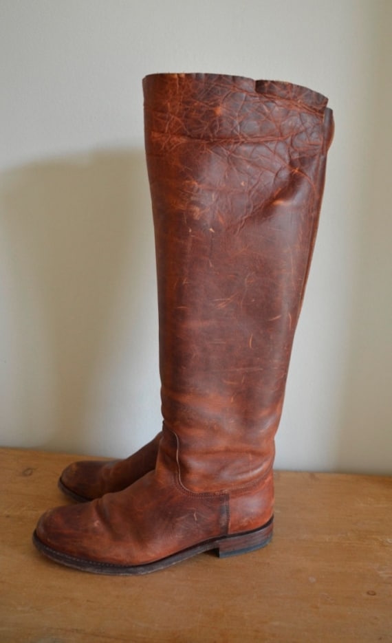 Vintage Paul Warmer by Sendra high/knee Length Leather Boots, Size.38