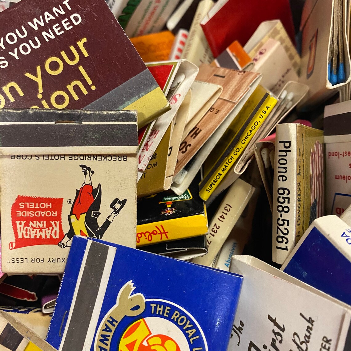 Lot of 30 Vintage Matchbooks Unstruck 40s to 90s Matches Etsy