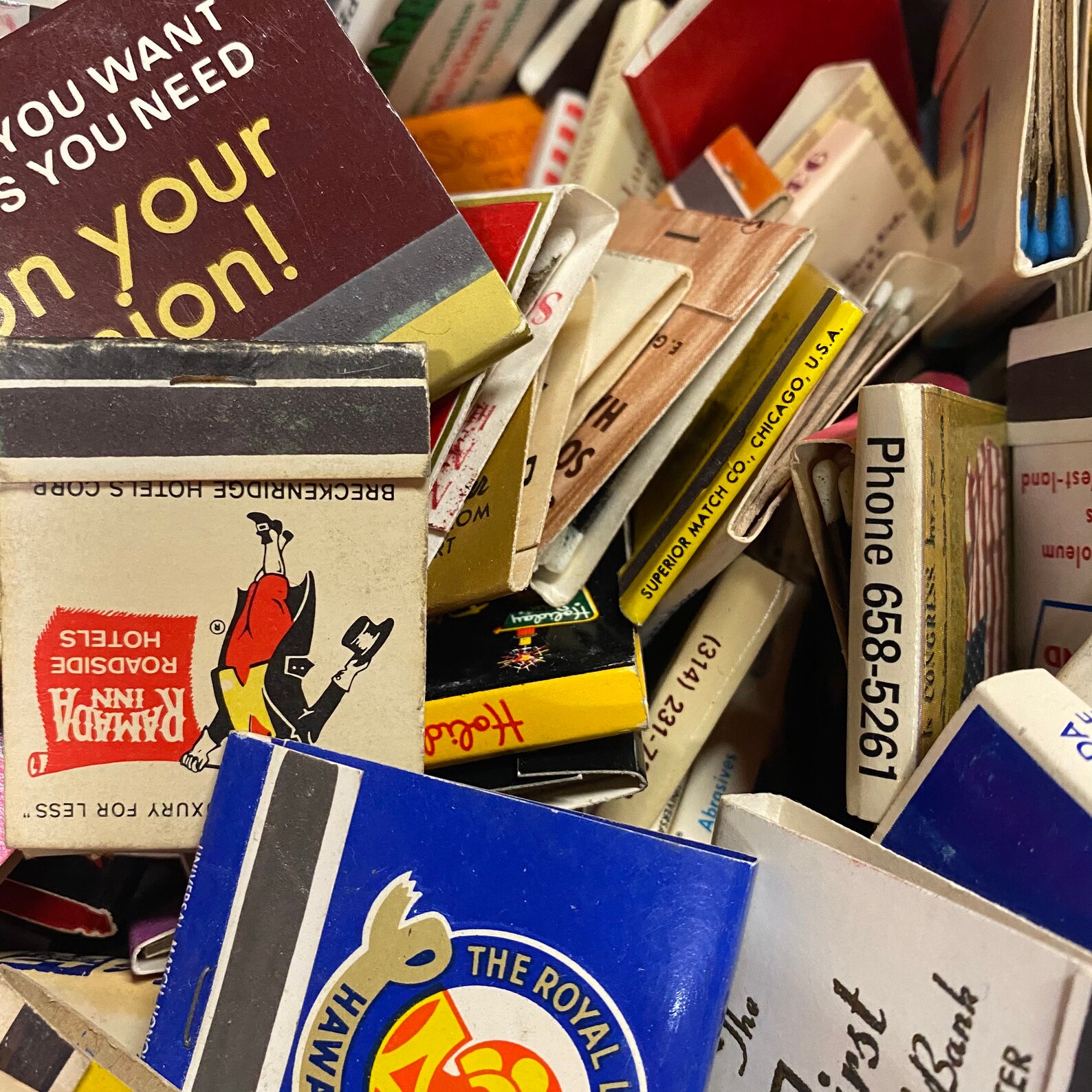 Lot of 30 Vintage Matchbooks Unstruck 40s to 90s Matches Etsy