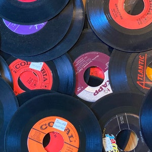 Vintage 7&#39; Vinyl Records 45 RPM For Crafting or Decorating