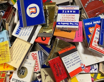 Lot of 30 Vintage Matchbooks Previously Struck - 40s to 90s - Matches Hotels Casinos Bar Las Vegas Man Cave - Used Matchbooks