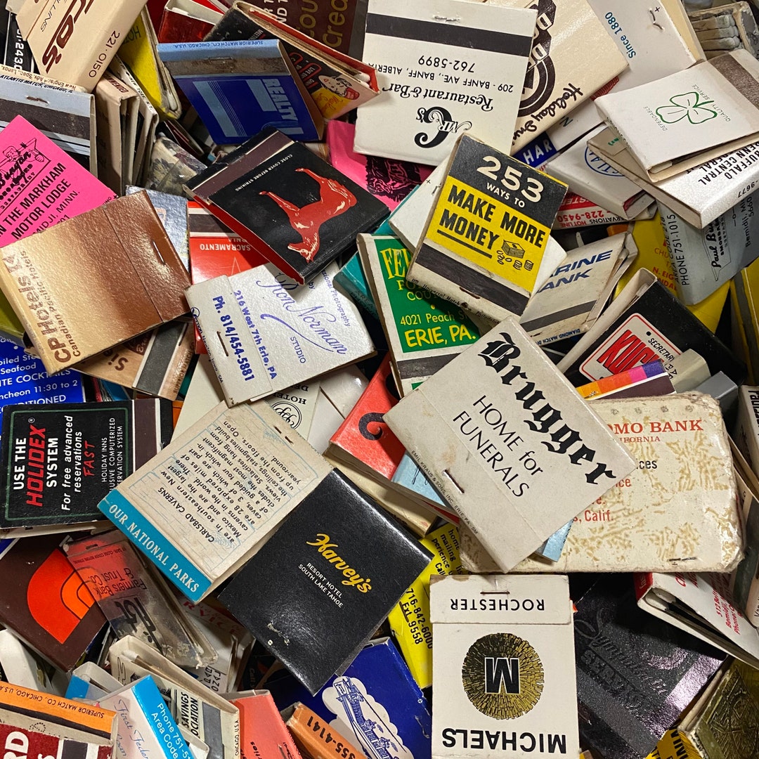 Lot of 30 Vintage Matchbooks Unstruck 40s to 90s Matches Hotels Casinos ...