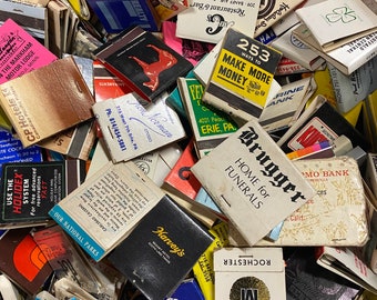 Lot of 20 Vintage Matchbooks - Unstruck - 40s to 90s - Matches Hotels Casinos Bar Las Vegas Match Covers Man Cave