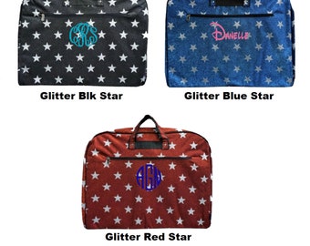 Garment Bag, Sparkle! Glitter Personalized with Embroidery. Perfect for Travel, cheer, dance, sports