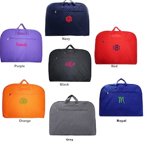 GARMENT BAG is Beautiful QUILTED, Personalized with Embroidery
