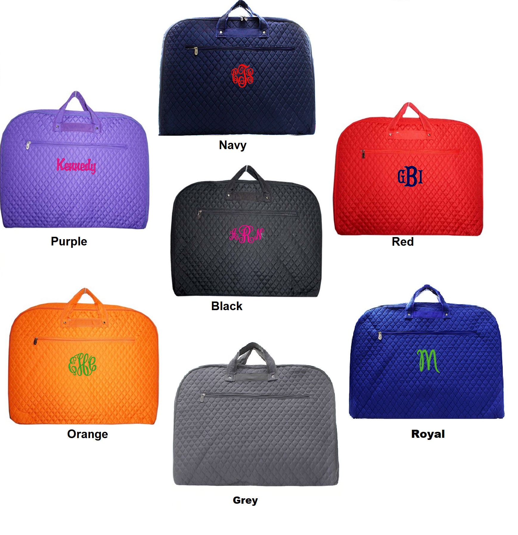 Beautiful Personalized QUILTED GARMENT BAG Etsy