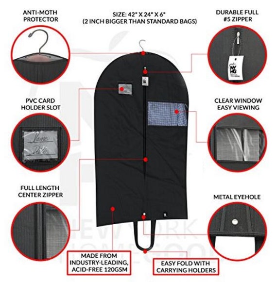 Items similar to Breathable black Garment bag, Groomsmen Garment bag