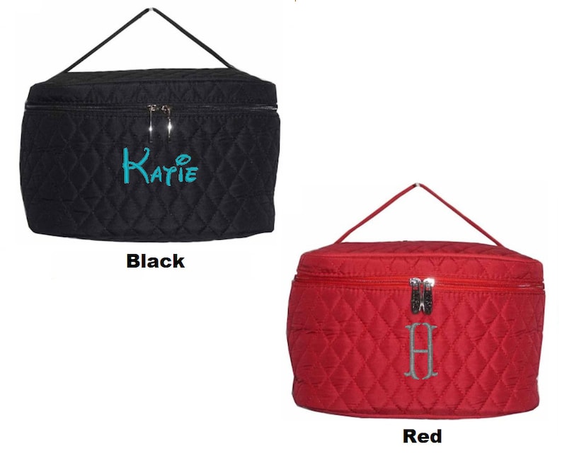 Personalized Stylish Large Quilted Cosmetic Bag Large Makeup Etsy
