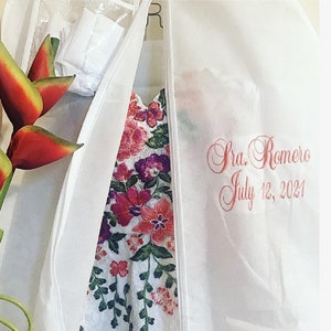 Bridal Garment bag Extra large With 24&#39;&#39; Gusset White Wedding Gown Travel and Storage Garment Bag  Soft, Breathable,Rip & Water Resistant