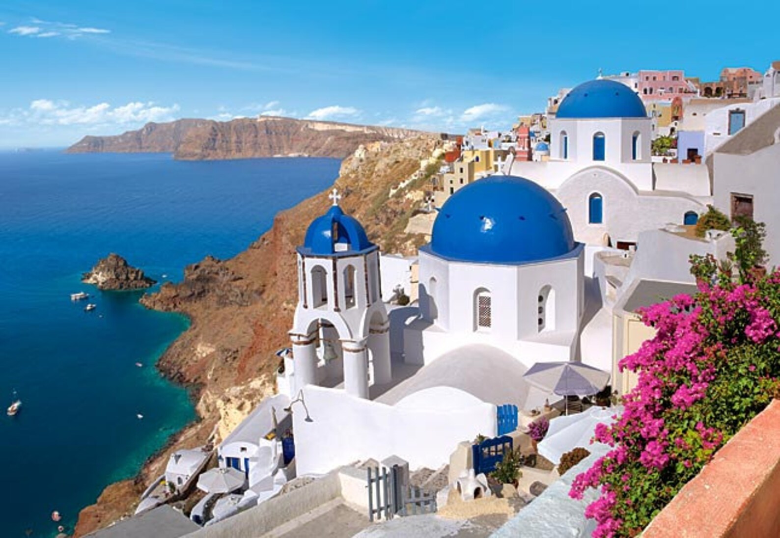 Schema punto croce panorama Santorini Grecia | Etsy Italia