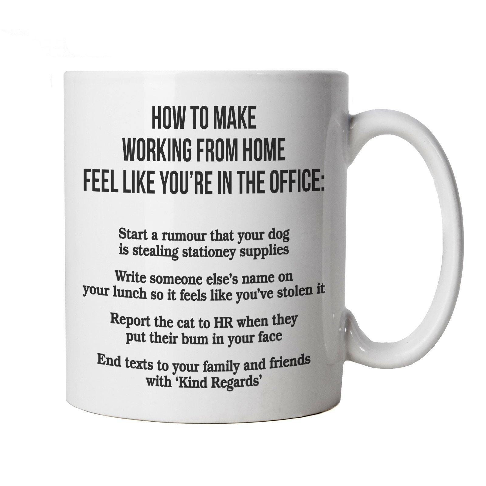 Work From Home Office Rules Mug Funny Cup Gift Etsy