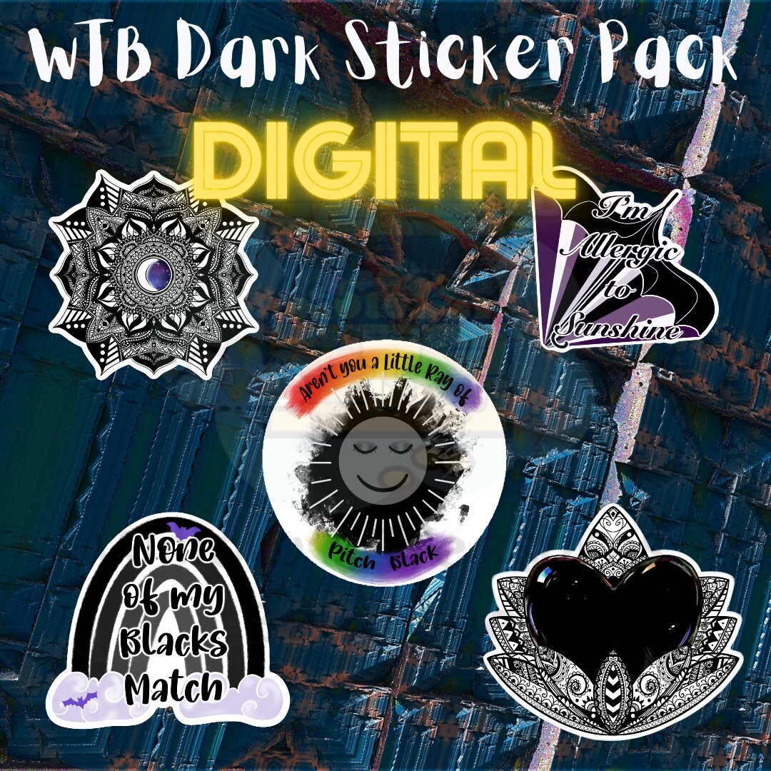 Printable - Dark Goth Aesthetic Stickers - Etsy
