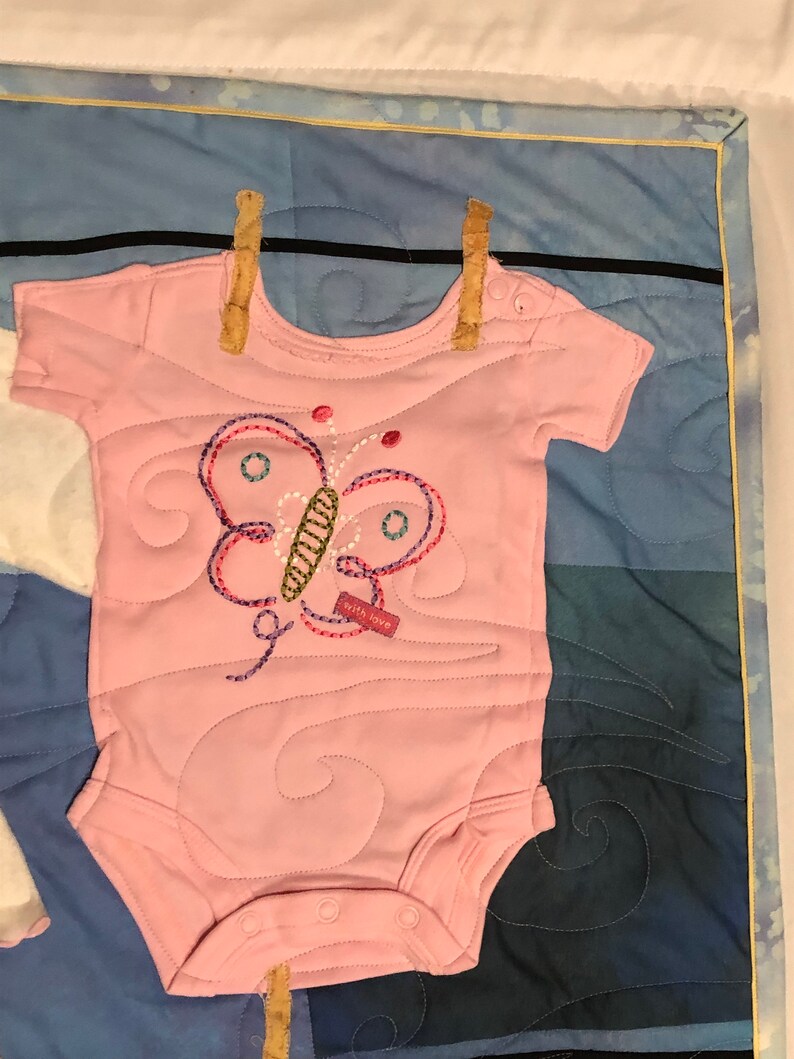 Clothesline Baby Clothes Memory Quilt Etsy