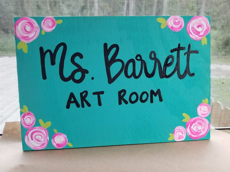 Personalized Art Teacher Wood Sign: Custom Classroom Decor - Etsy