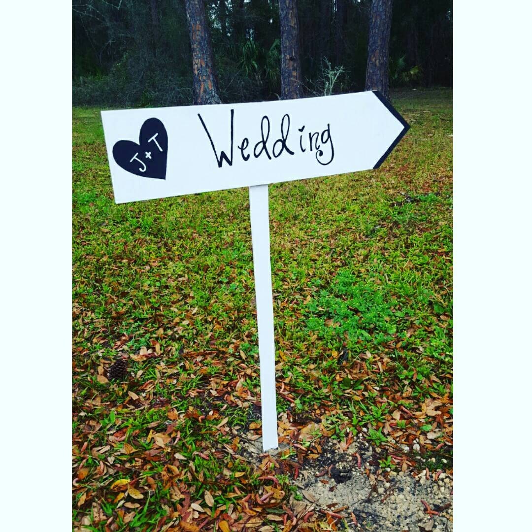 Wedding Arrow Sign Rustic Wedding Sign Wedding Direction - Etsy