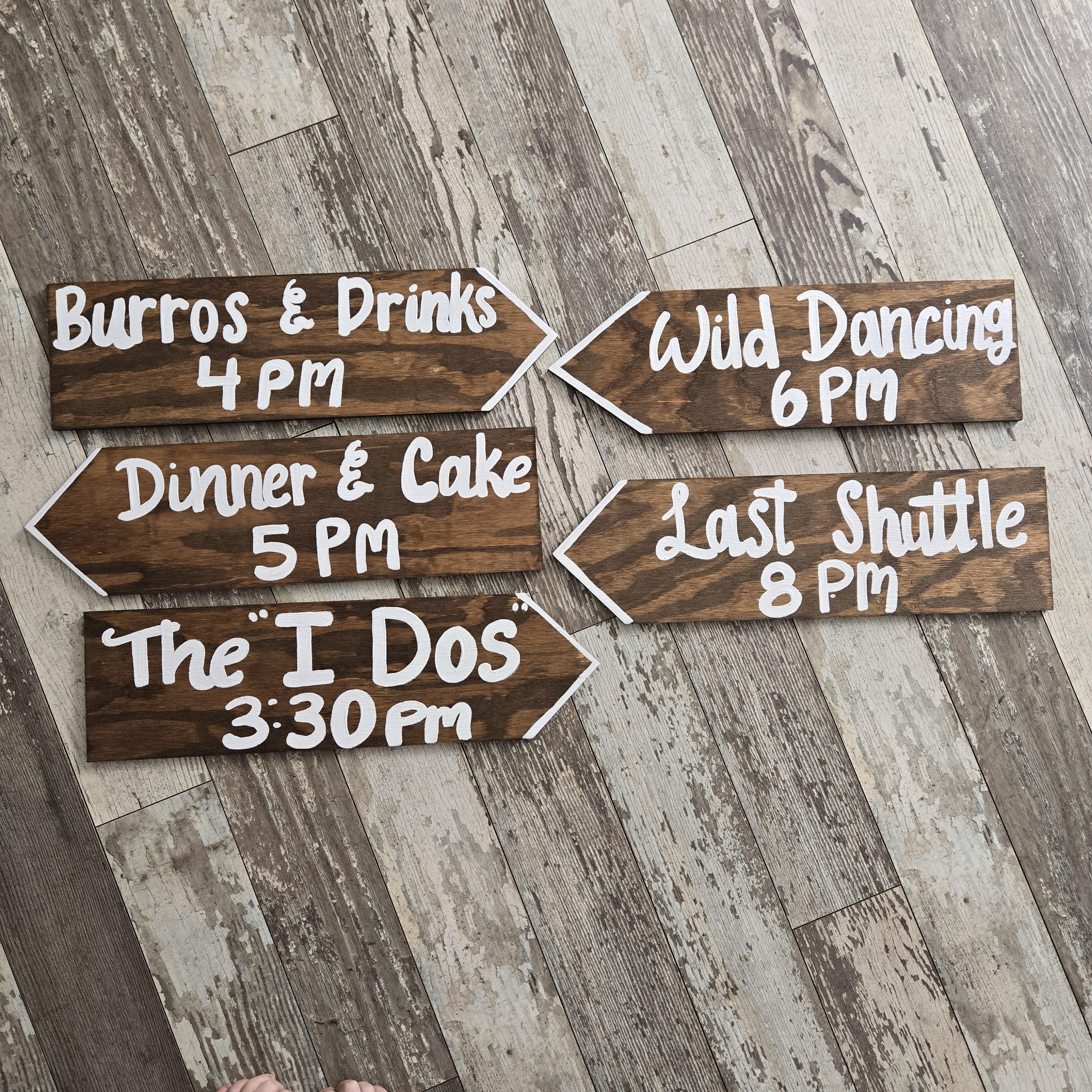 Wood Arrow Directional Sign
