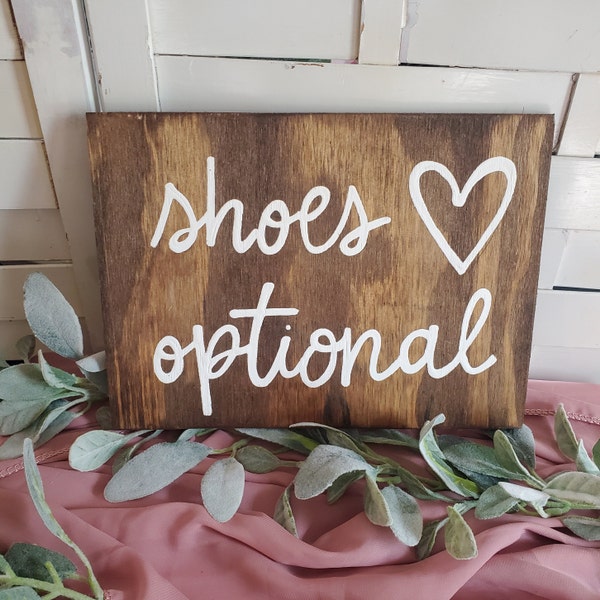 Shoes Optional Sign, Shoes Here Sign, Beach Wedding Sign, Nautical Wedding Sign, beach house sign, Rustic Wedding Sign, Rustic Beach Sign